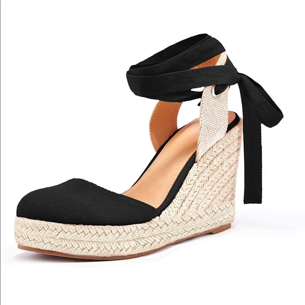Espadrilles Wedge Sandals Platform - Picture 2 of 8